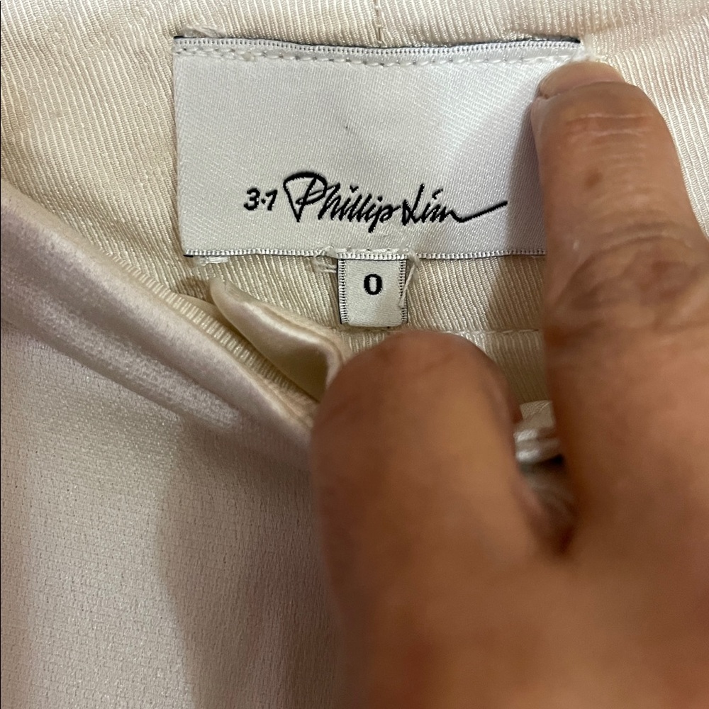 3.1 Phillip Lim Crepe Satin Jogger With Ghost Waistband Ivory size 0 - Picture 6 of 15